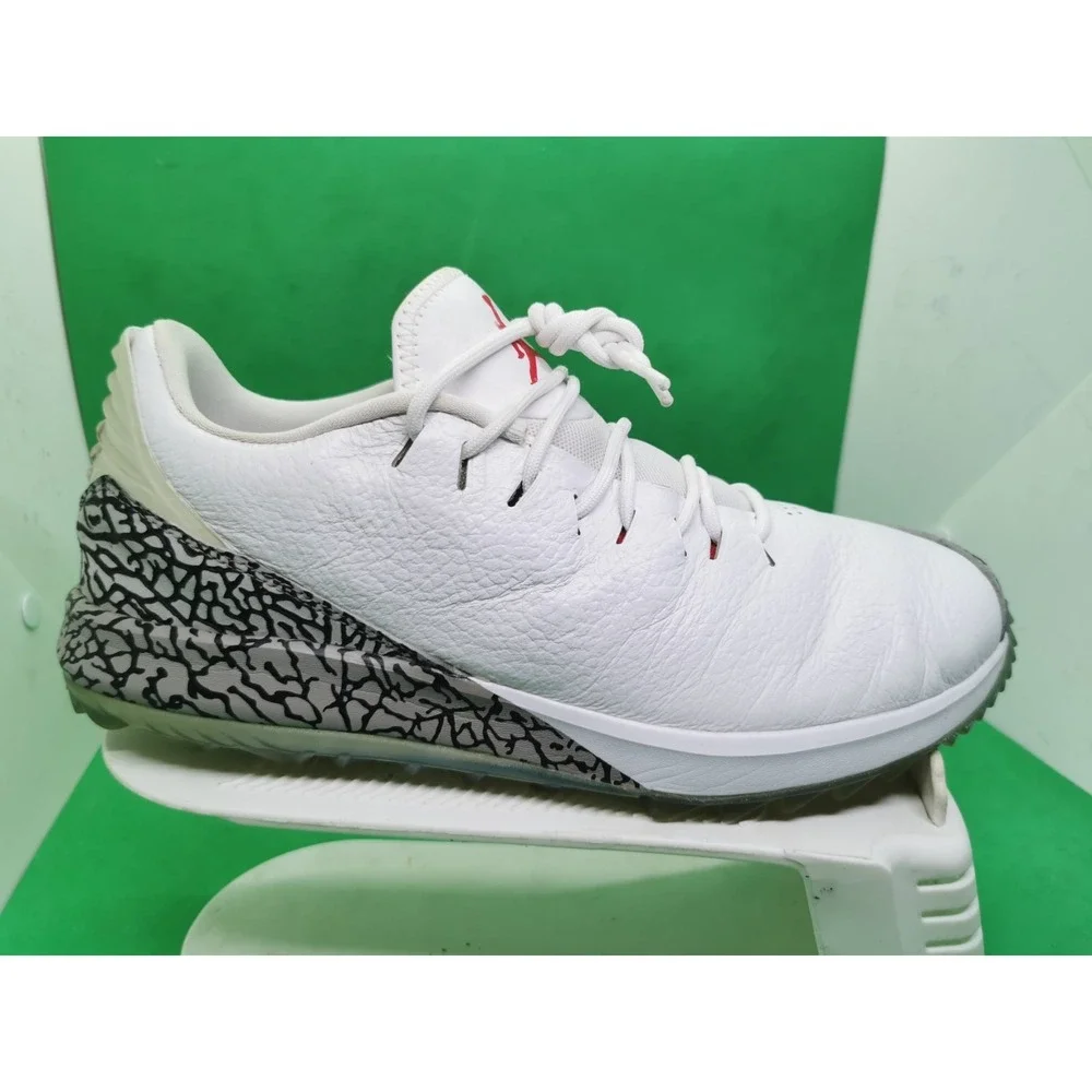 Jordan ADG Golf Shoes Mens Size 9 White Cement Elephant Spikeless AR7995-100